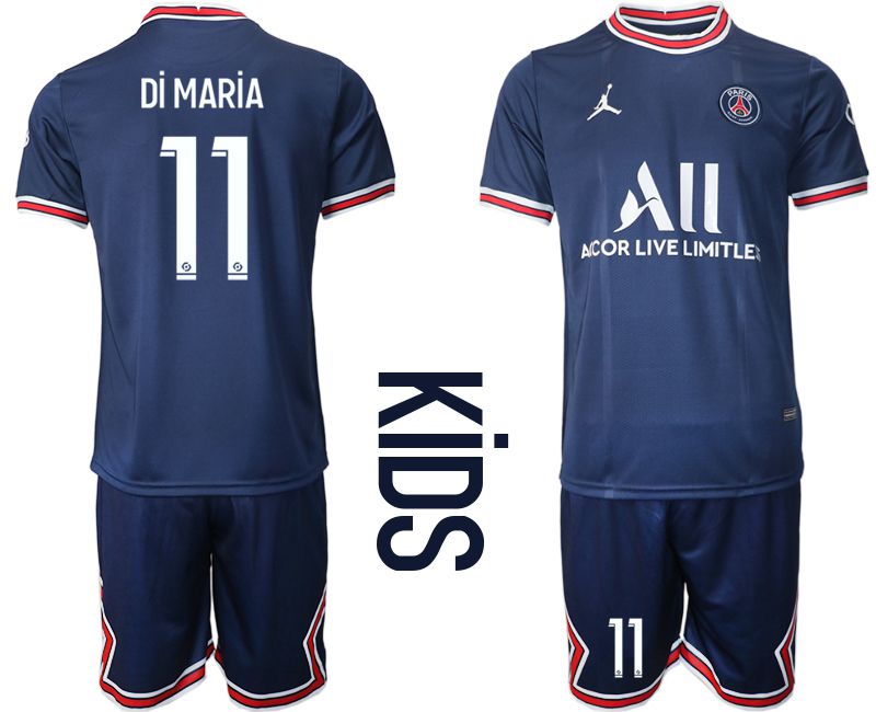 Youth 2021-2022 Club Paris St German home blue #11 Soccer Jersey->paris st german jersey->Soccer Club Jersey